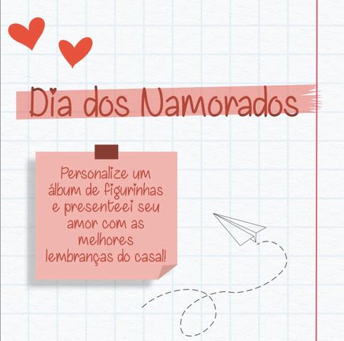 Design de álbum de figurinhas para dia dos namorados