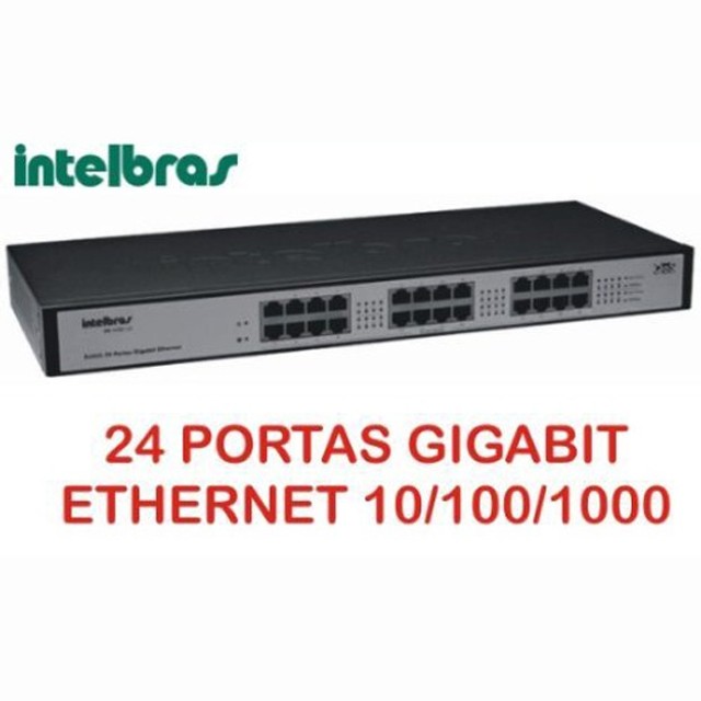 Switch 24 Portas Intelbras SG2400QR 10 100 1000 Gigabyte 
