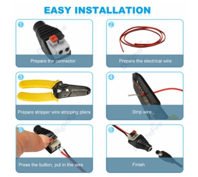 COD-CP548 Kit 2 Unid. Conector Macho e Fêmea Dc Para Fita Led  Arduino Automação  - Foto 3