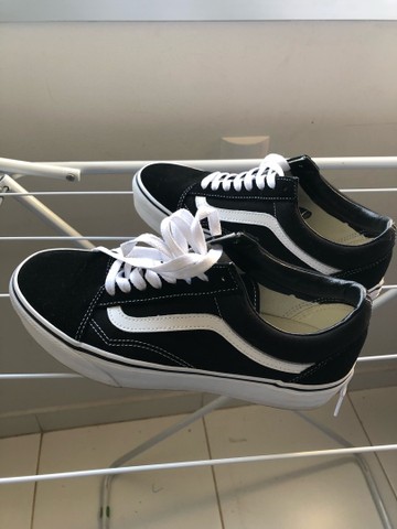 vans preto old skool platform