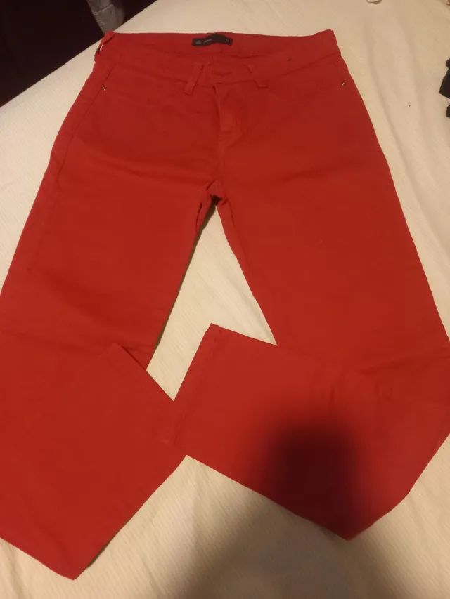 Calça jeans vermelha 40 - Foto 3