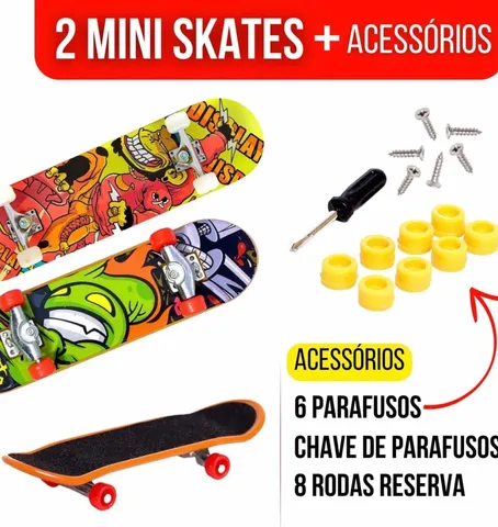 5 SKATE DEDO PROFISSIONAL SHAPE COM LIXA PARA RAMPA PISTA - Loja