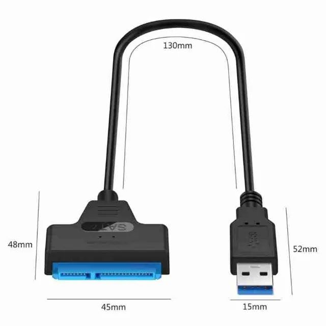 Adaptador Sata 2.0 Cabo 20cm Para USB 6Gbps Disco Rígido SSD Externo De 2,5 Polegadas - Foto 3