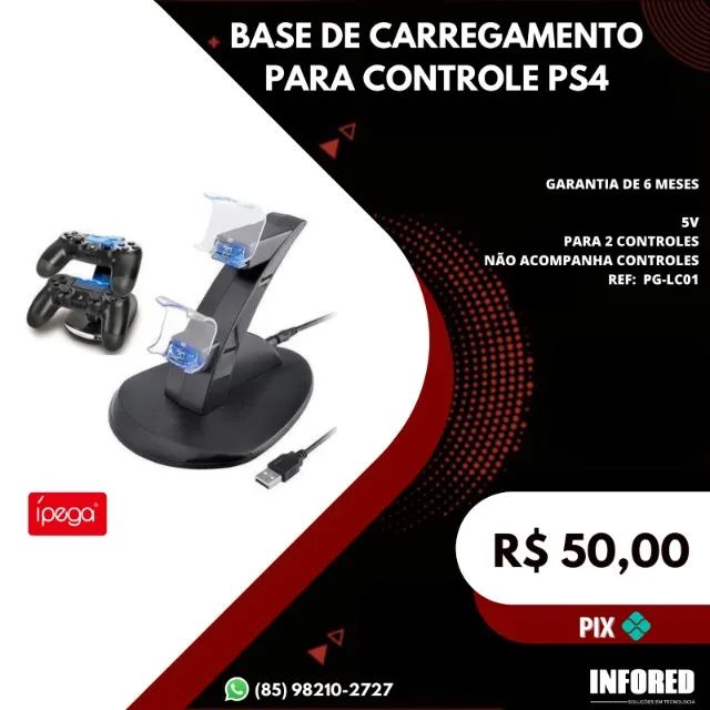 Base de carregamento para controle PS4 PG-LC01