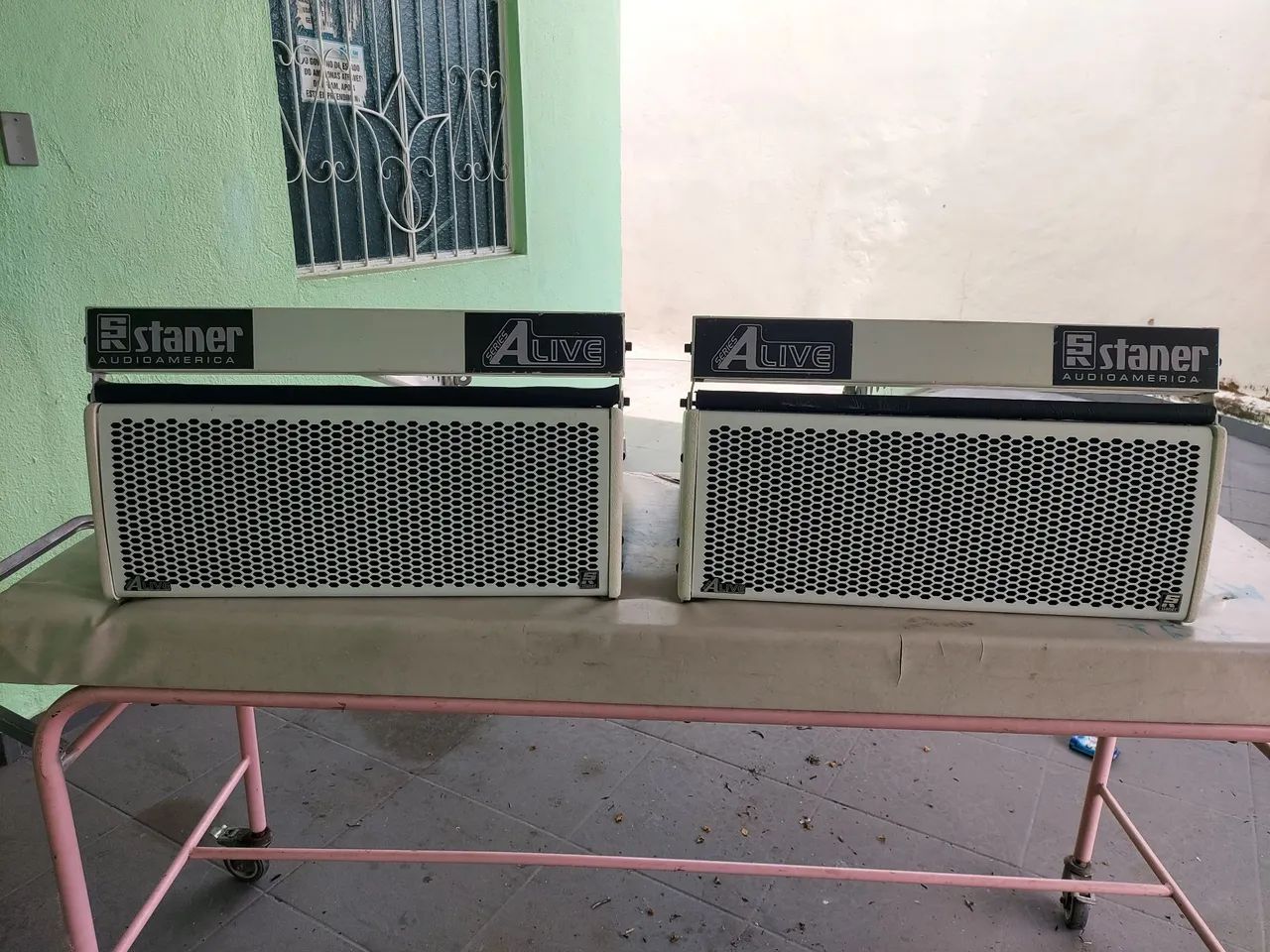 Par de Caixas Acústicas Estaner Alive line array 306A 