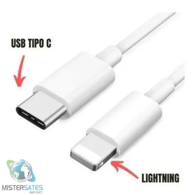 Cabo Usb C Compativel iPhone Tipo C 1 Metro - COD 1117 - Foto 4