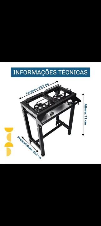 Fogão industrial duas bocas com pés  - Foto 2