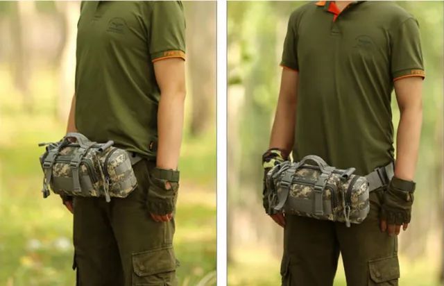 Pochete / Tático / Militar, sistema Molle p/ adaptar na mochila / Colete, usar no Ombro ou - Foto 6