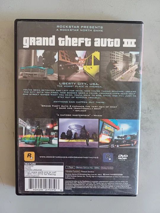 JOGO ORIGINAL PS2: Grand Theft Auto III (GTA 3) - Foto 2