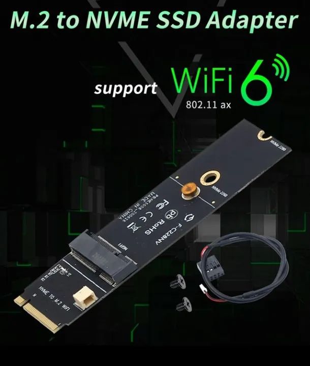 Adaptador NGFF M.2 A + E para NVMe PCI Express SSD Arduino Automação COD-AM551  - Foto 2