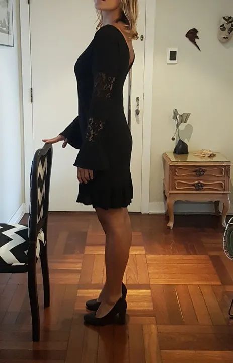 Elegante Vestido Social Preto  - Foto 3