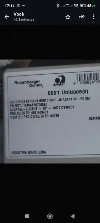 Dio de espelhamento 36fo com 36 adaptadores SC PC SM  - Foto 4