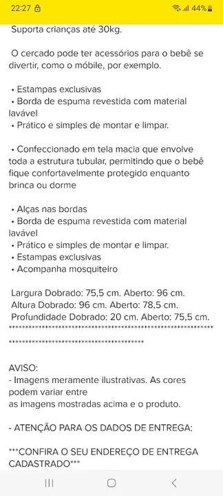 Cercadinho / pinteiro com tela de proteção  - Foto 5