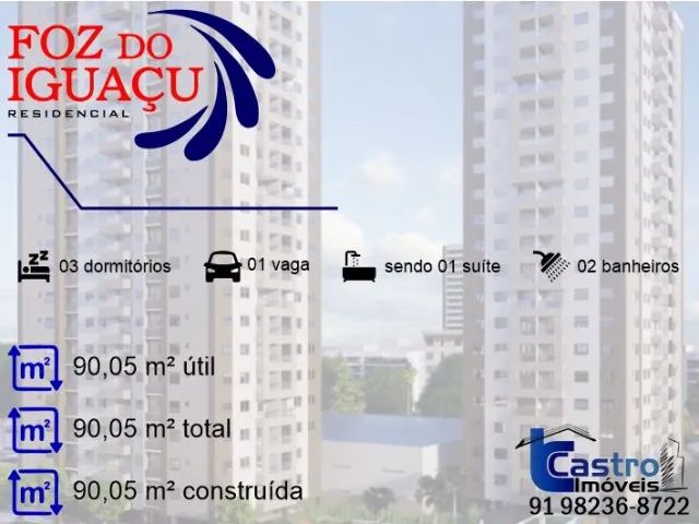 Foz do Iguaçu Residencial. 3/4. 1 ou 2 Vagas. J120