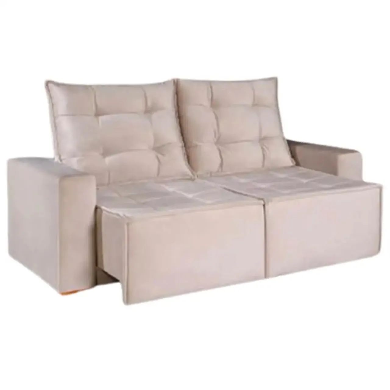 Sofá 3 Lugares Retrátil e Reclinável Tecido Suede 190cm p44 - Foto 3