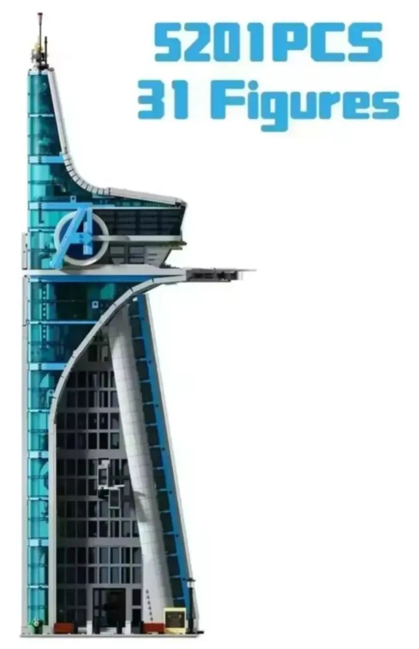 BLOCOS DE MONTAR TORRE DOS VINGADORES COM 5201 PEÇAS + 30 FIGURES MODELO 76269 MARCA MEGA  - Foto 3