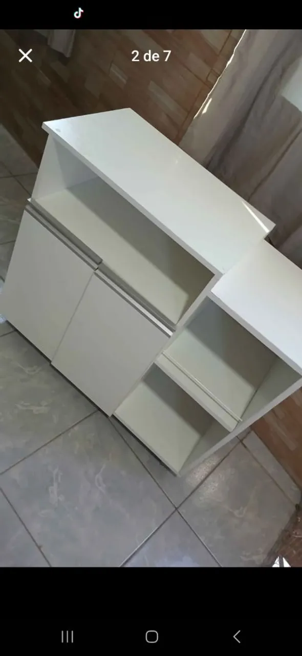 Fruteira com rodama Branco Moderno