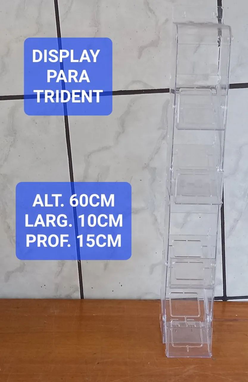 Display acrilico trident chicle de pendurar novinho 