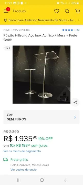 Fabricamos púlpito em aço inox - Foto 5