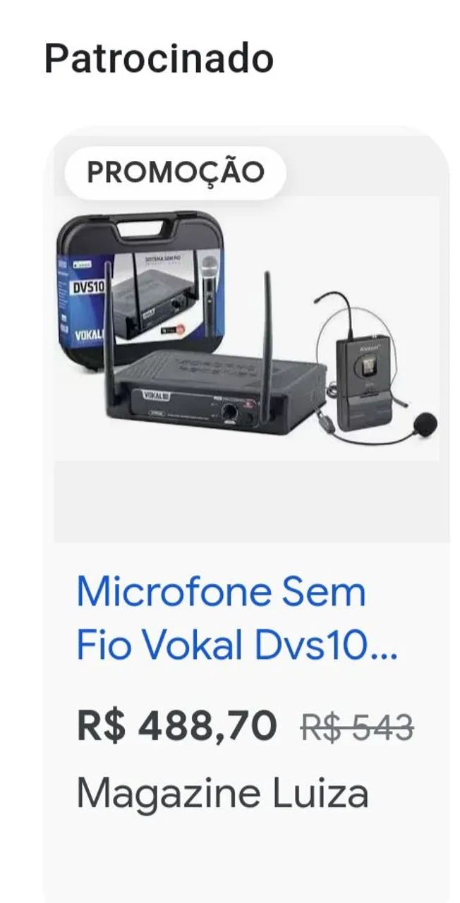 Microfone sem fio  Vokal - Foto 3