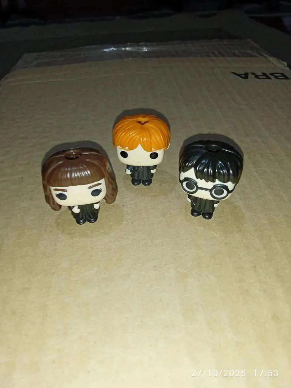 Bonecos mini funko 3 personagens de Harry Potter 