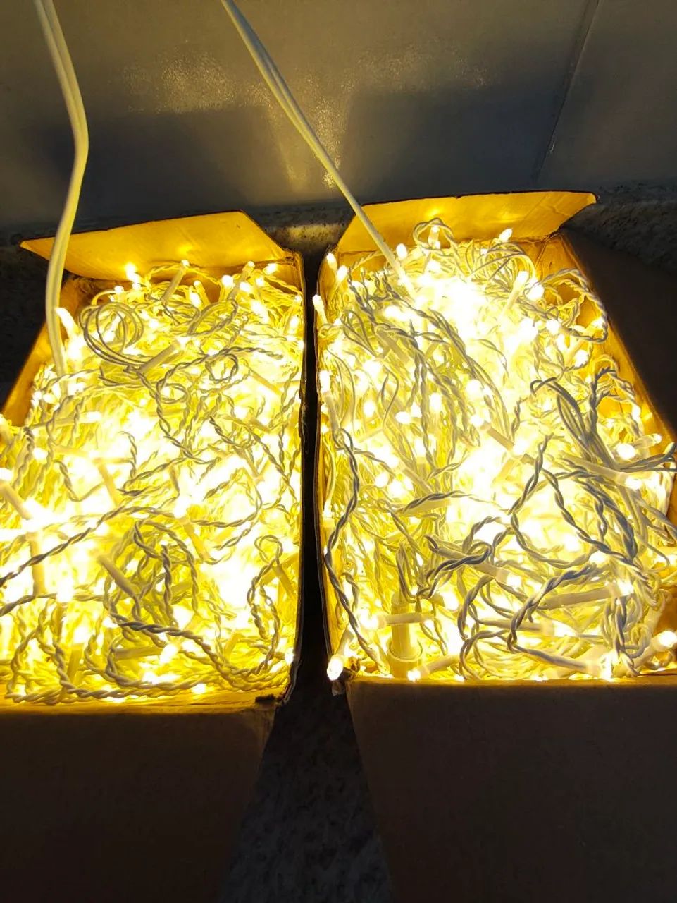 Cortina de Led Luz Fixa Amarela - Foto 6