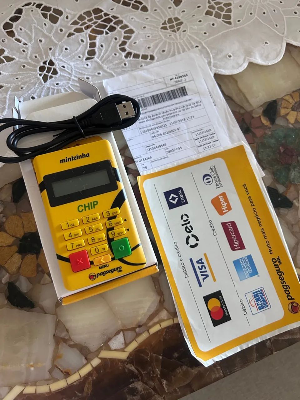 Maquininha de cartão PagSeguro Minizinha Chip