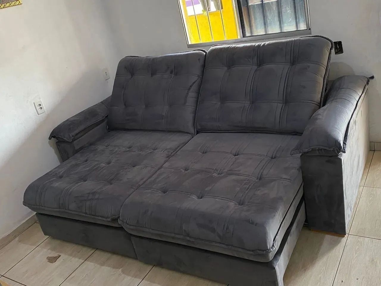 Sofá Retrátil e Reclinável 2,30 M MOLAS ENSACADAS ESPUMA D26 - Foto 2