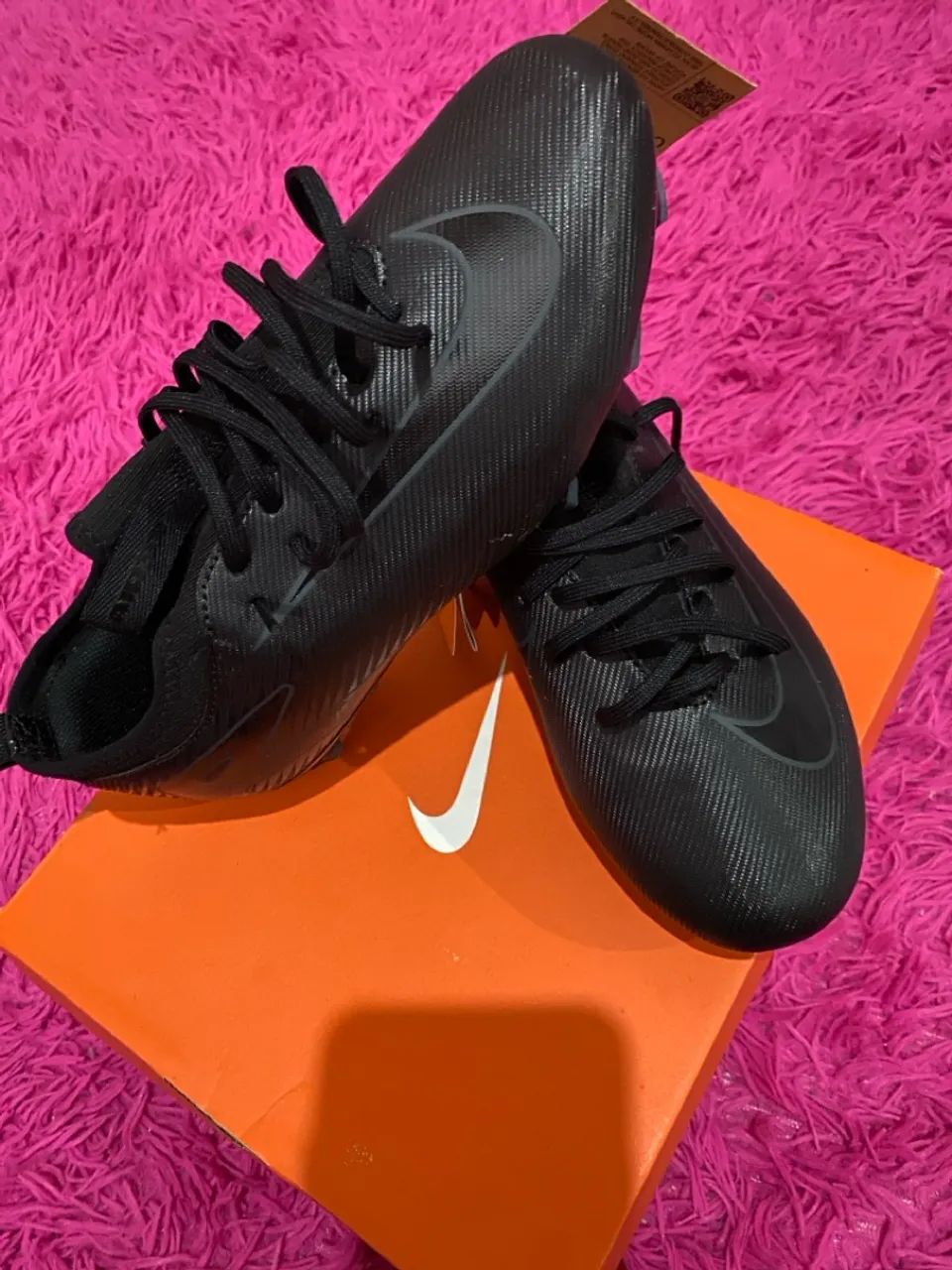 Chuteira Nike Jr Zoom Vapor 16 Academy FG/MG - Black - Foto 2