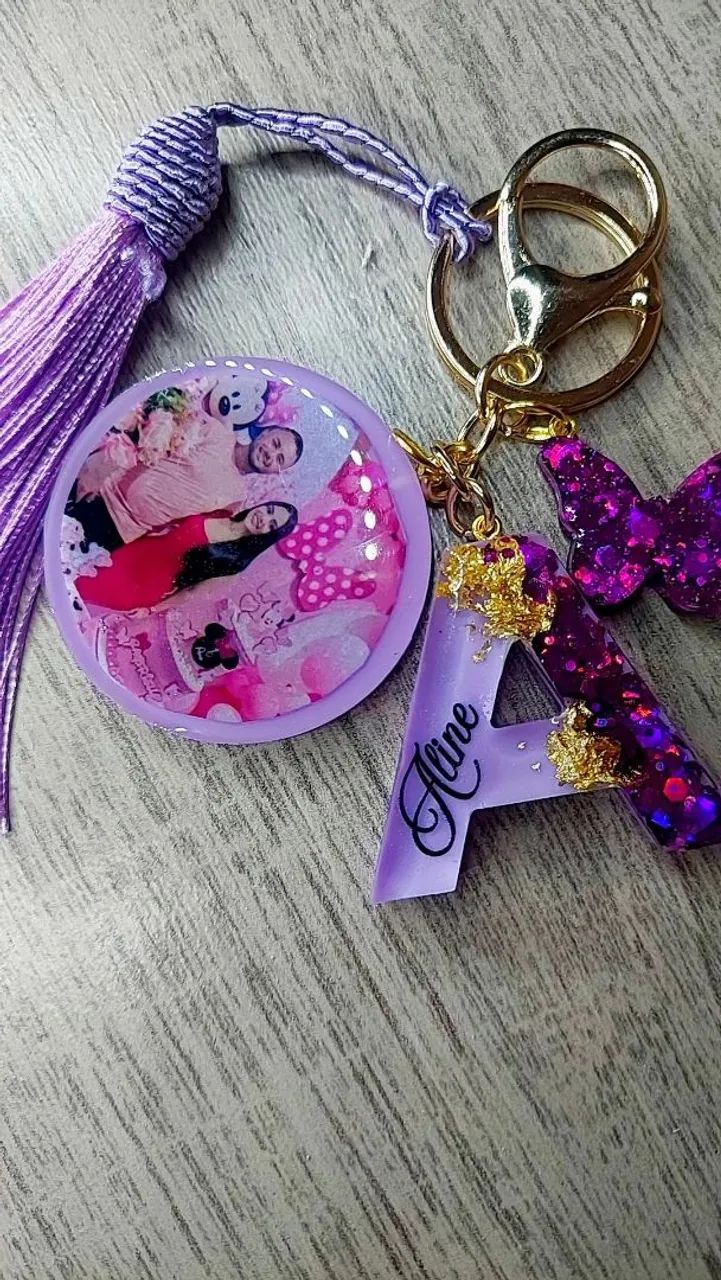 Chaveiro personalizado com nome e foto - Foto 3
