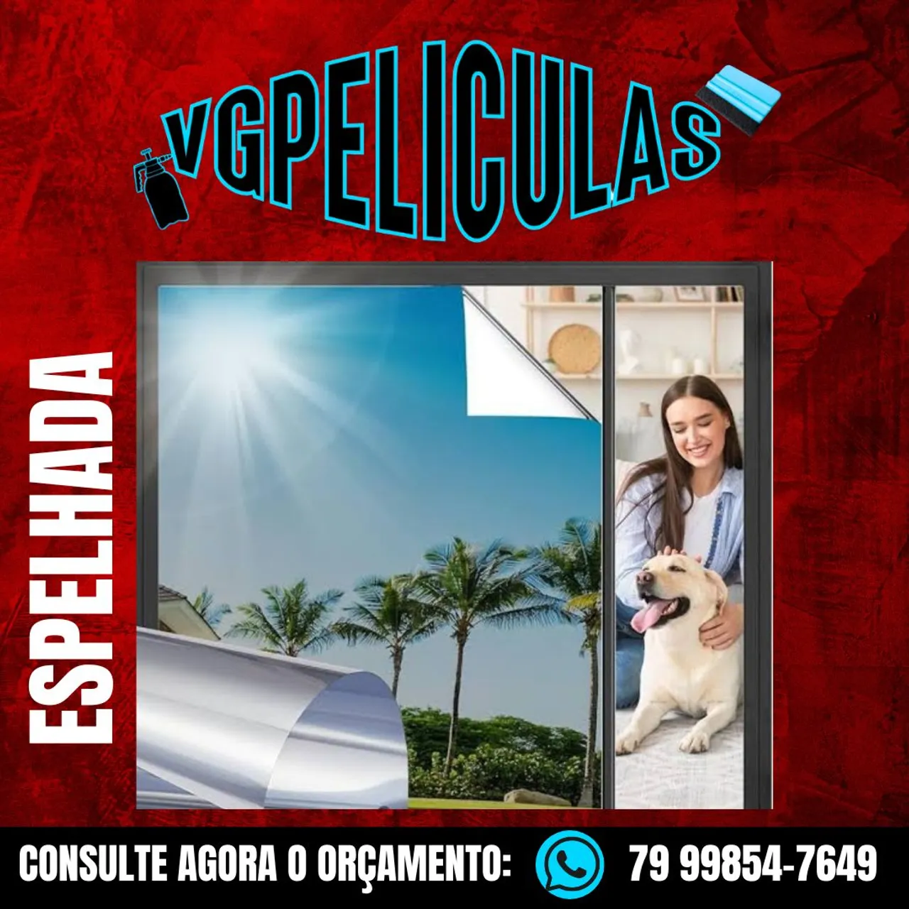 Película de Segurança para Vidros - Espelhada