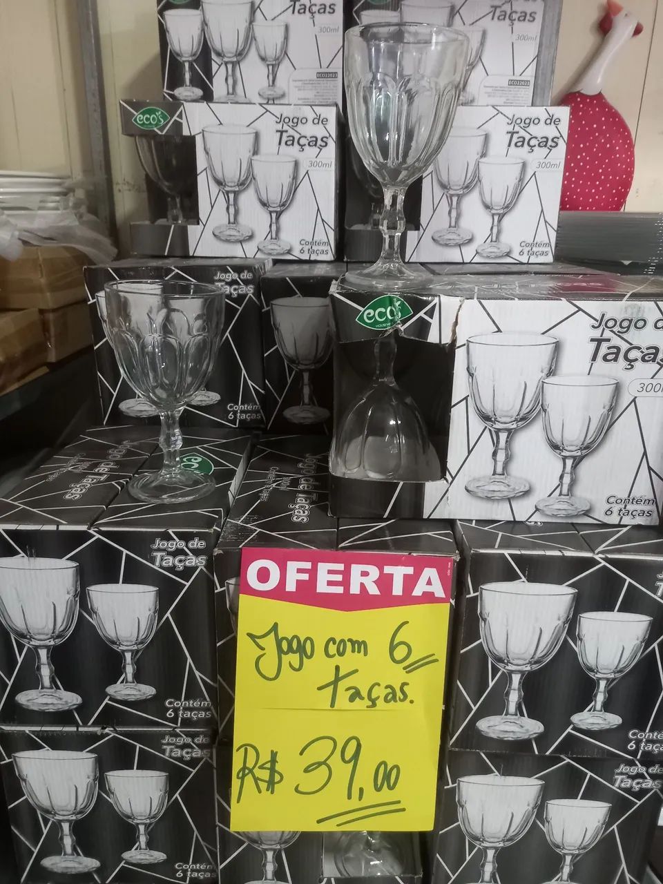 Jogo de Taças de Vidro - 6 Peças - Oferta!