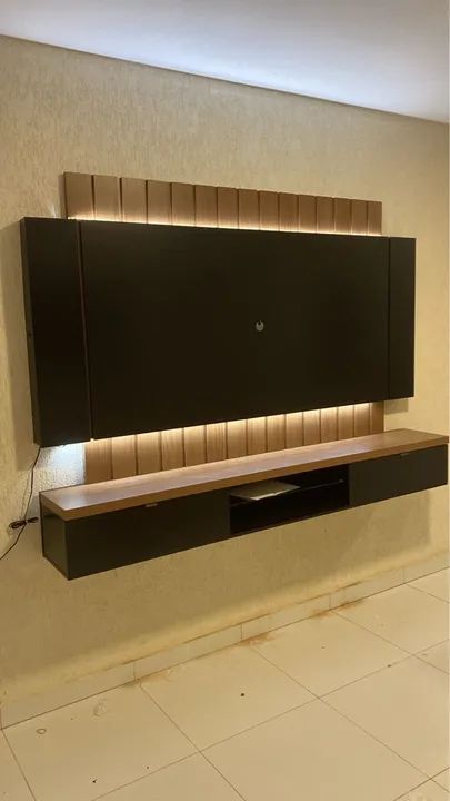 Painel para tv com Led promoção em mdf entrego - Foto 2