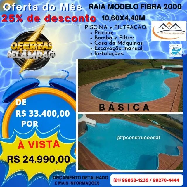 Piscina 10,60m prof.1,20 a 1,60m. Tipo raia. Promoção - Foto 5