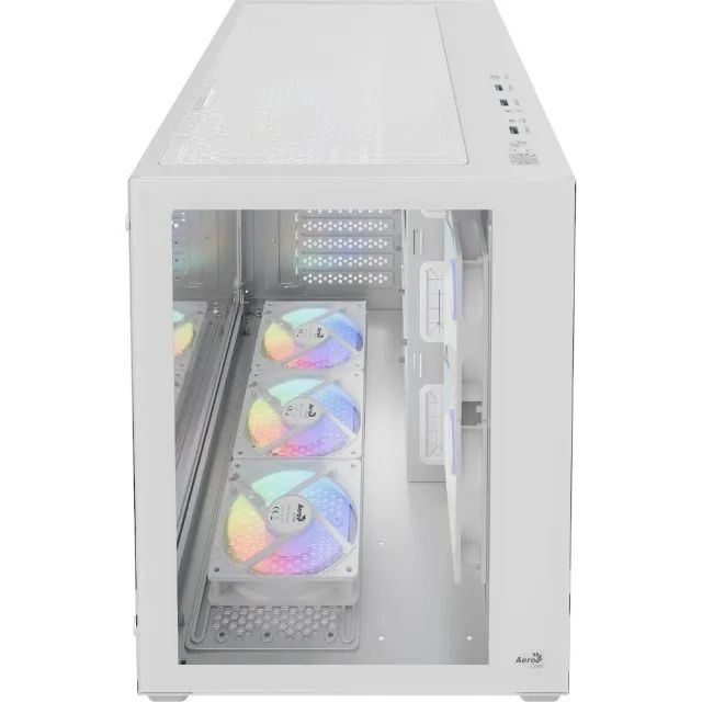 Gabinete Gamer Aerocool Dryft Branco Com 6 fans ARGB Lateral Vidro - Foto 2
