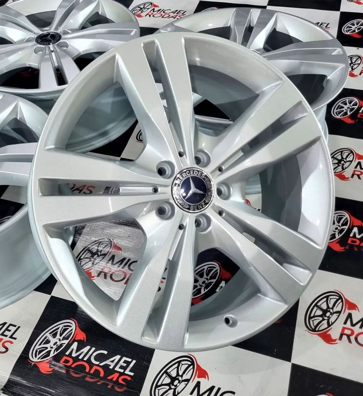 Jogo de rodas 19" Mercedes SLK e ml350 Originais 5x112 + Pintura Nova  - Foto 7