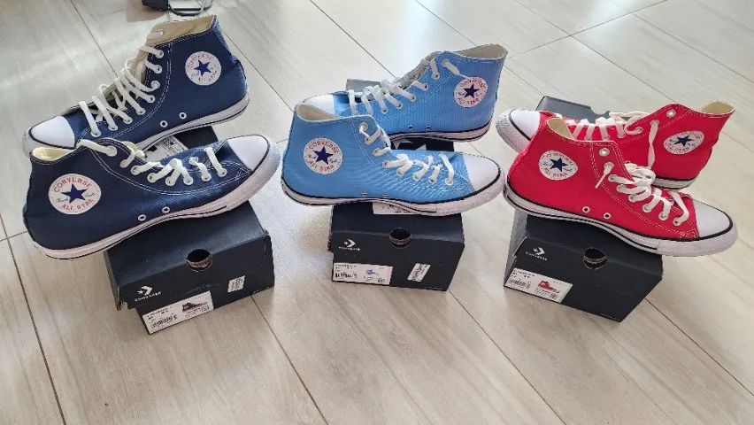 ALL STAR CANO LOGO CANO ALTO (ORIGINAIS) (AZUL ESCURO 41 AZUL