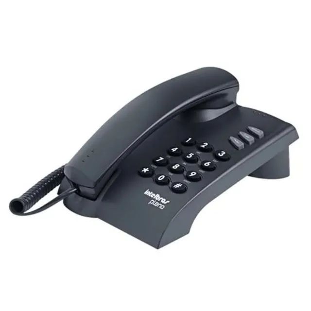 Telefone Intelbras Pleno Com Fio, Sem Chave De Bloqueio, Preto Loja Coimbra Computadores - Foto 3