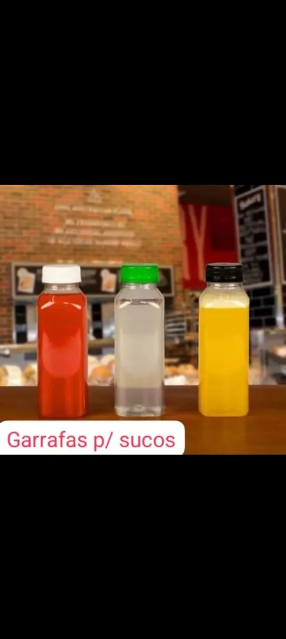 Kit 35 Garrafas Lisas Quadrada Pet ideal p/ Rótulos. 