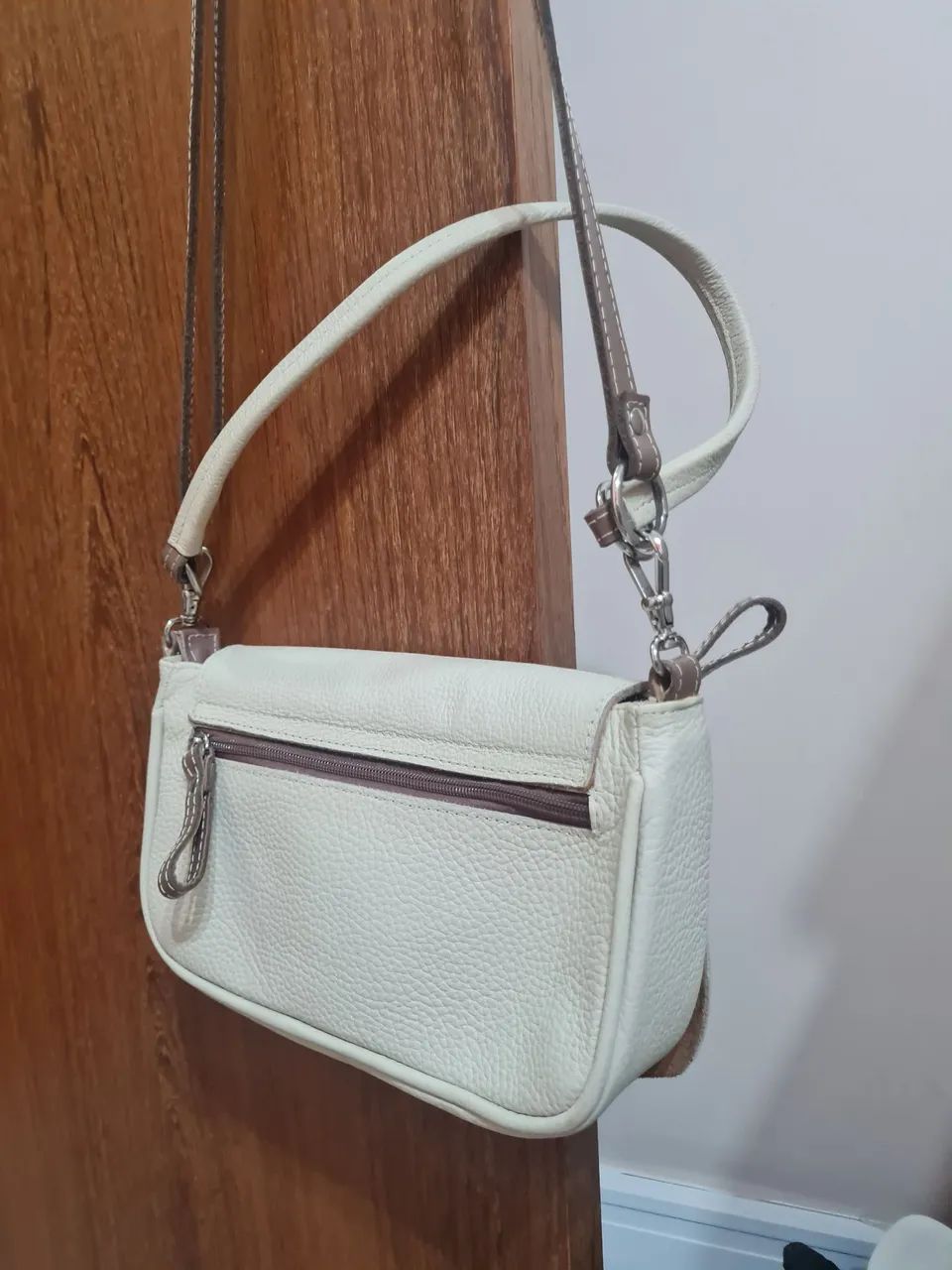 Bolsa de ombro feminina off-white - Foto 2