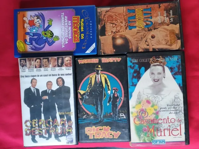 Coleção com 9 fitas VHS - Filmes Cinematográficos. Lote