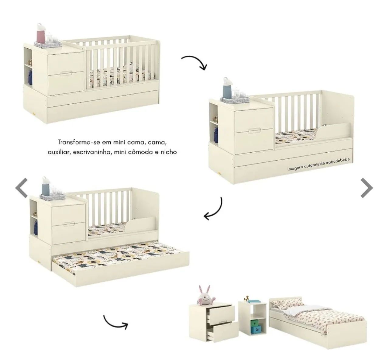 Berço multifuncional off white - Foto 4