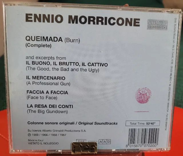 CD ENNIO MORRICONE - TSO - QUEIMADA (BURN) ED. ITALIANA - Foto 2