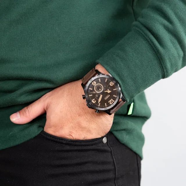 Relógio Fossil Masculino JR-1487 Oversized Black - Original com Nota. - Foto 2
