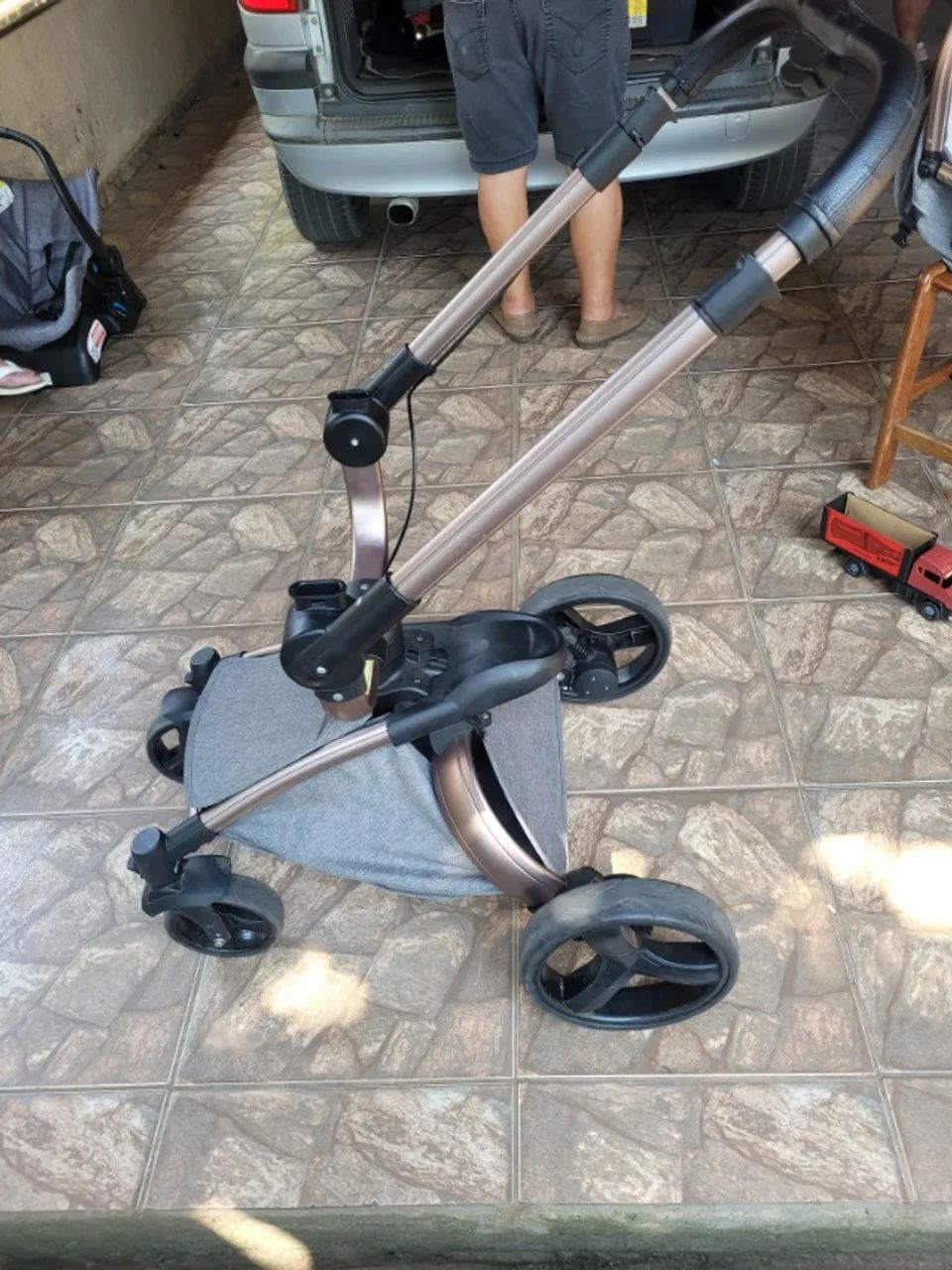 Carrinho de Bebê + Bebê Conforto + Base Dzieco 360° Vulkan - Foto 5
