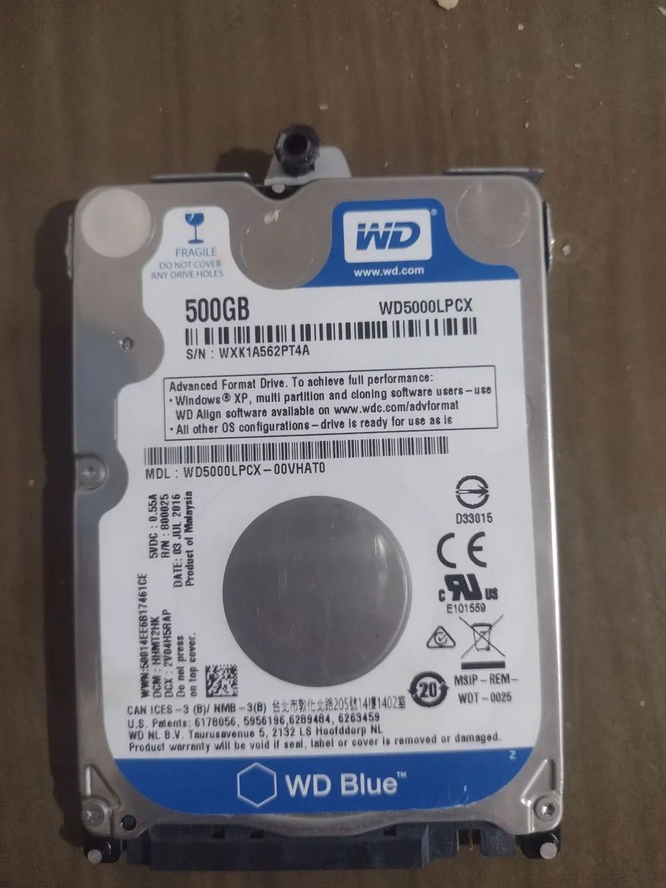 HD WD Blue 500GB - WD5000LPCX - Foto 2