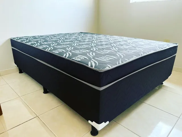 CAMA BOX CASAL COLCHAO ESPUMA D33 LINHA PREMIUM
