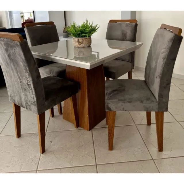 Mesa De Jantar Com 4 Cadeiras
