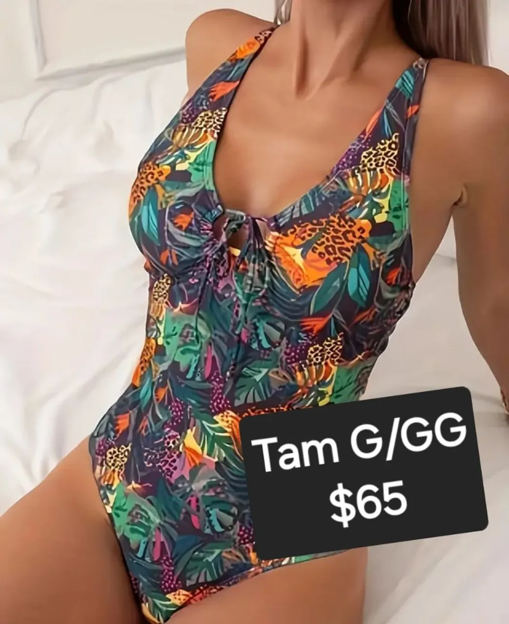 Maiô estampa Tropical -GG - Novo
