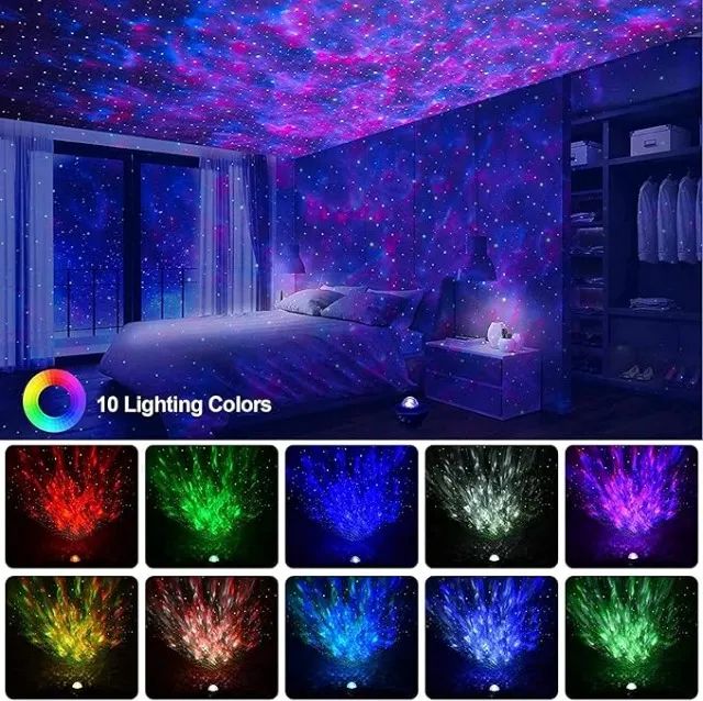 Luminária Projetor Estrelas Galaxia + Música + Bluetooth - Foto 4